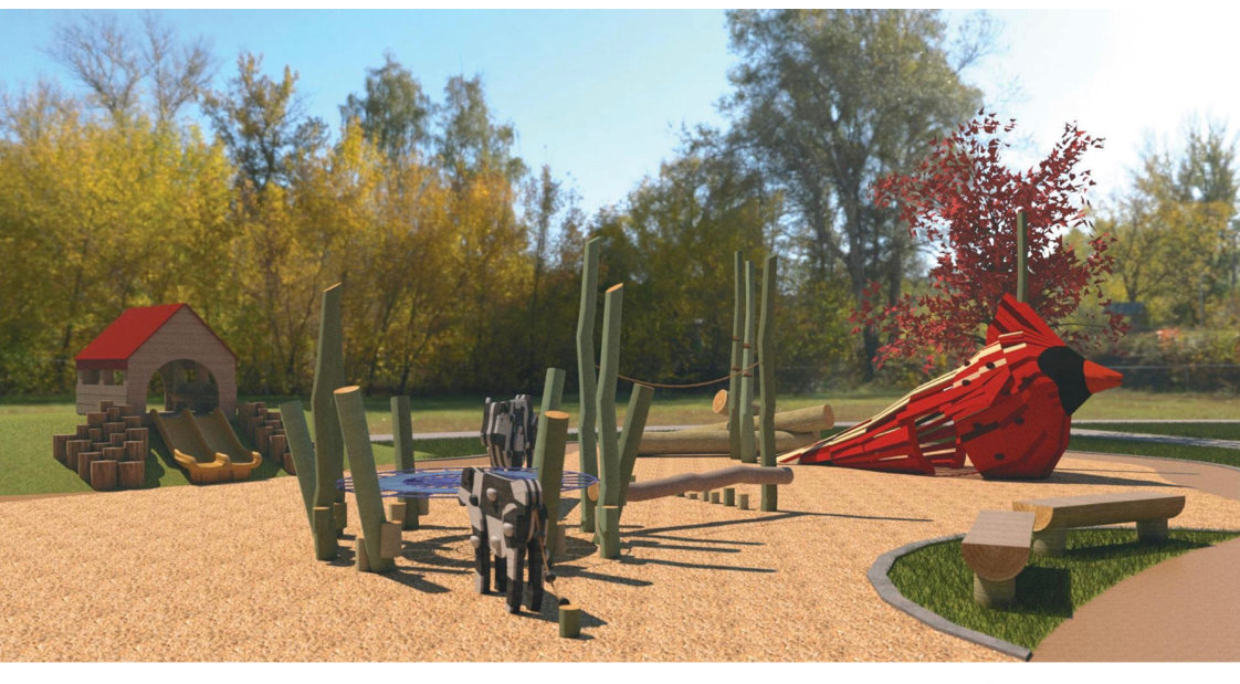 Nature section of the playground design for Rollins Ford Park (subject to changes.)