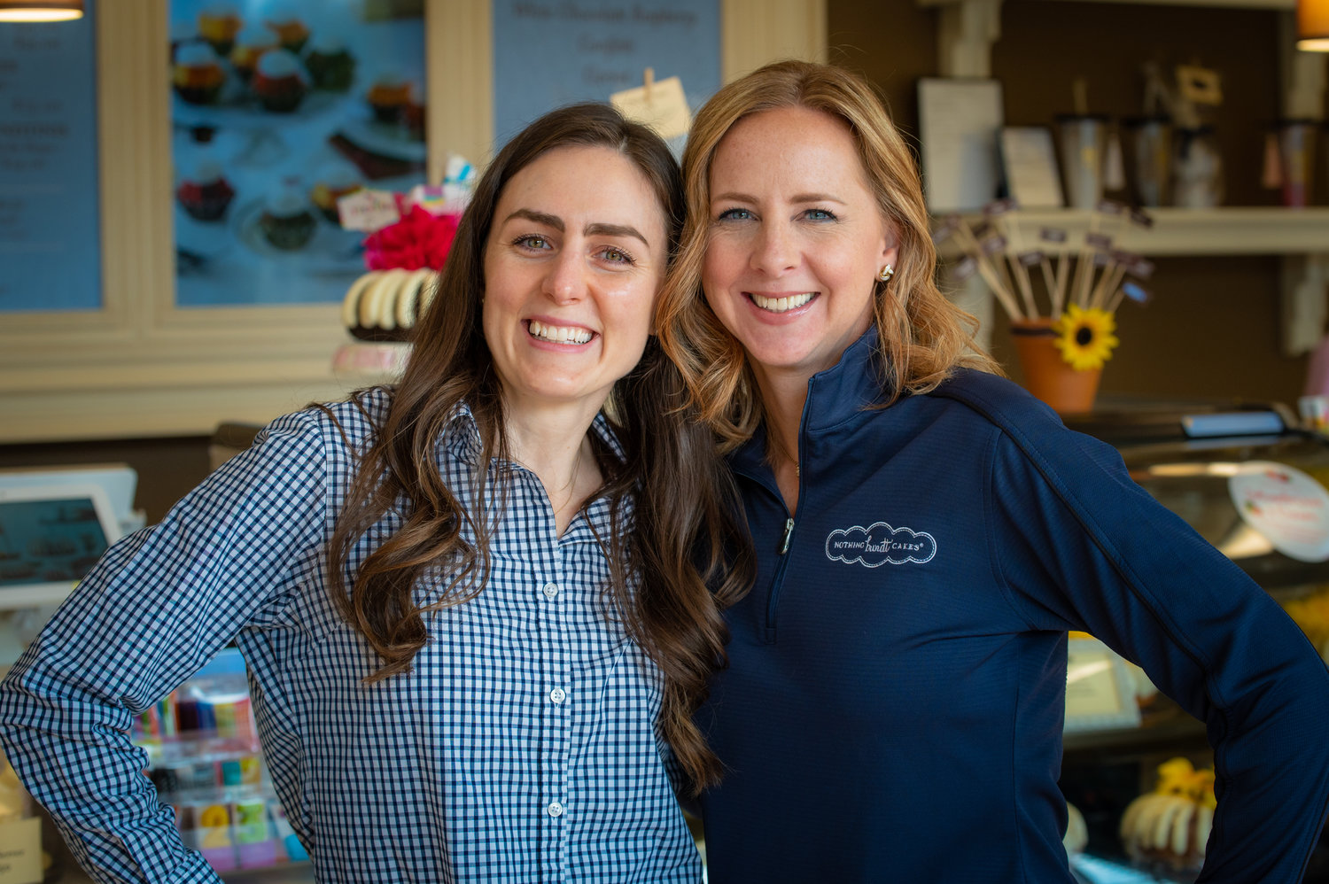 Brianne Hout and Jocelyn King enjoy every day as co-owners of Nothing Bundt Cake at Virginia Gateway.