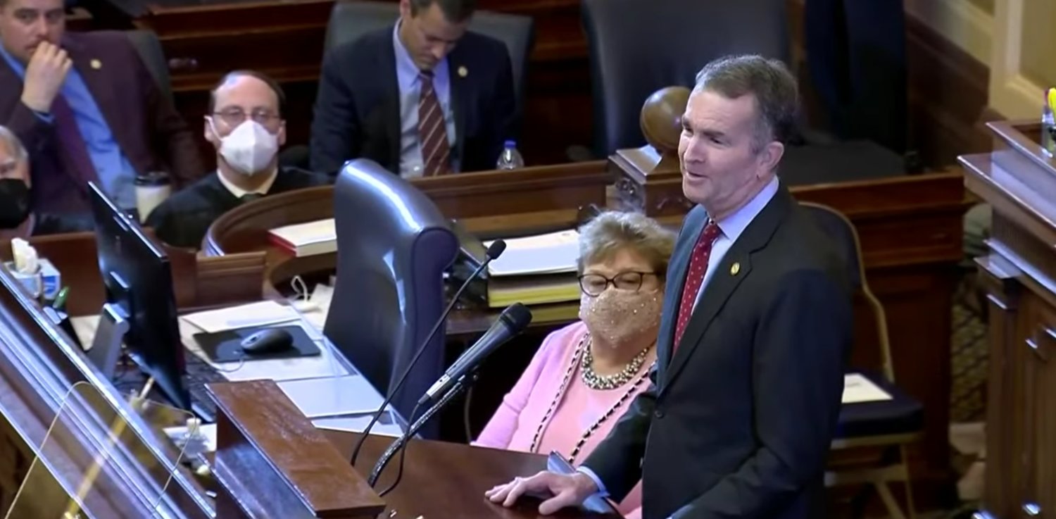 Governor Northam presents his last State of the Commonwealth on Jan. 12, 2022.