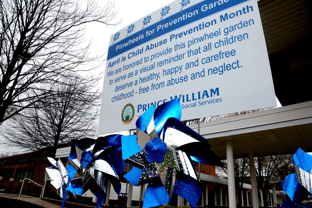 Prince William Pinwheel Garden in honor of Childhood Abuse Prevention planted on April 5, 2022.