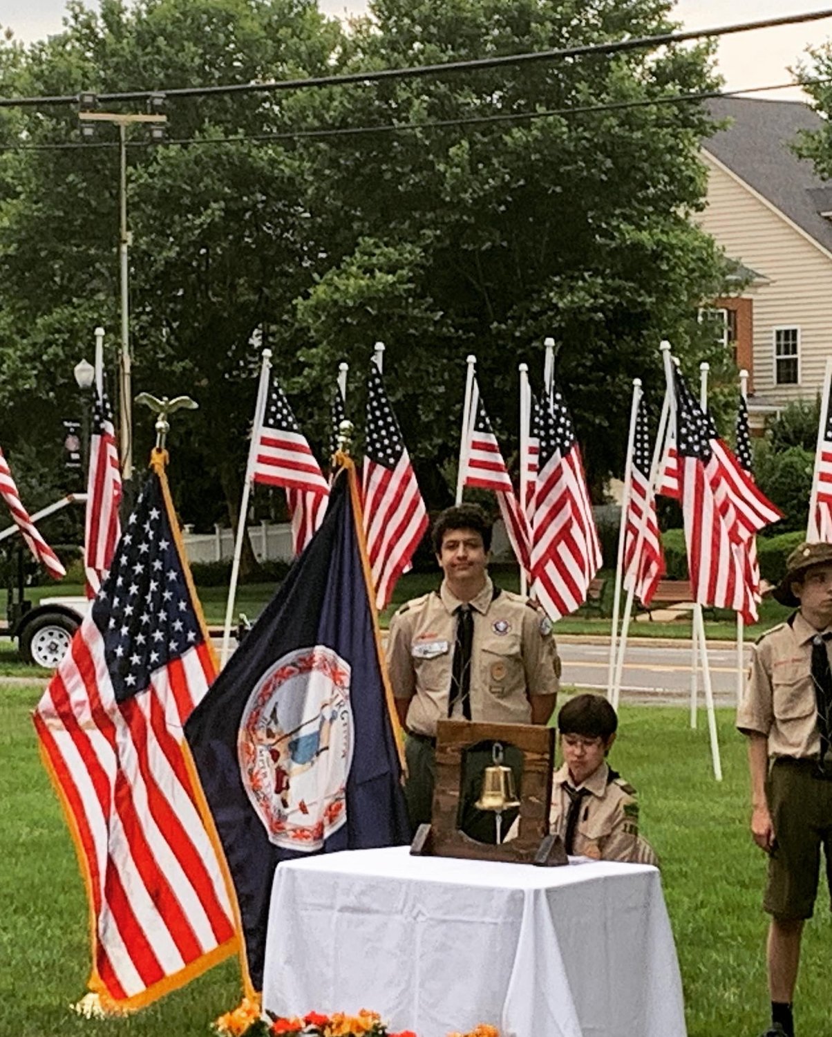 Local scout troop participates in June 11 Flags for Heroes event.