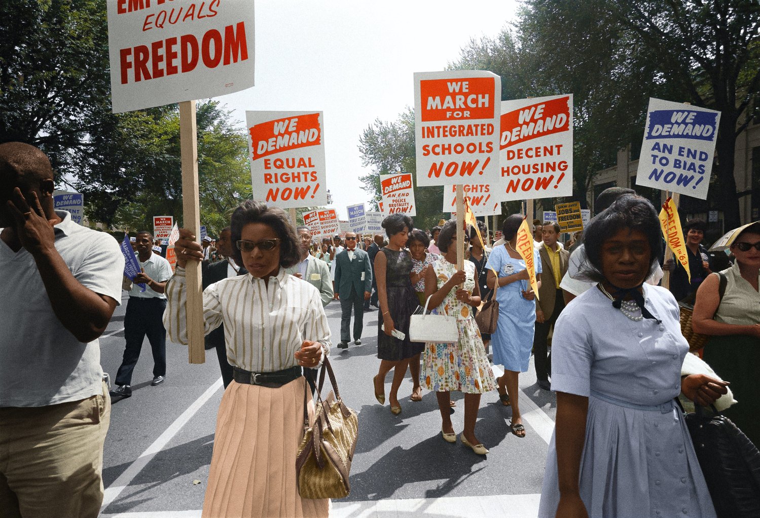 "Civil rights march on Washington, D.C. / [WKL]." Original black and white negative by Warren K. Leffler.