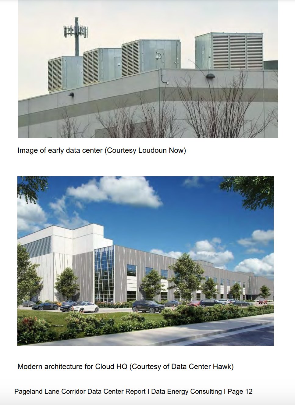 Comparison between older data centers and new designs.