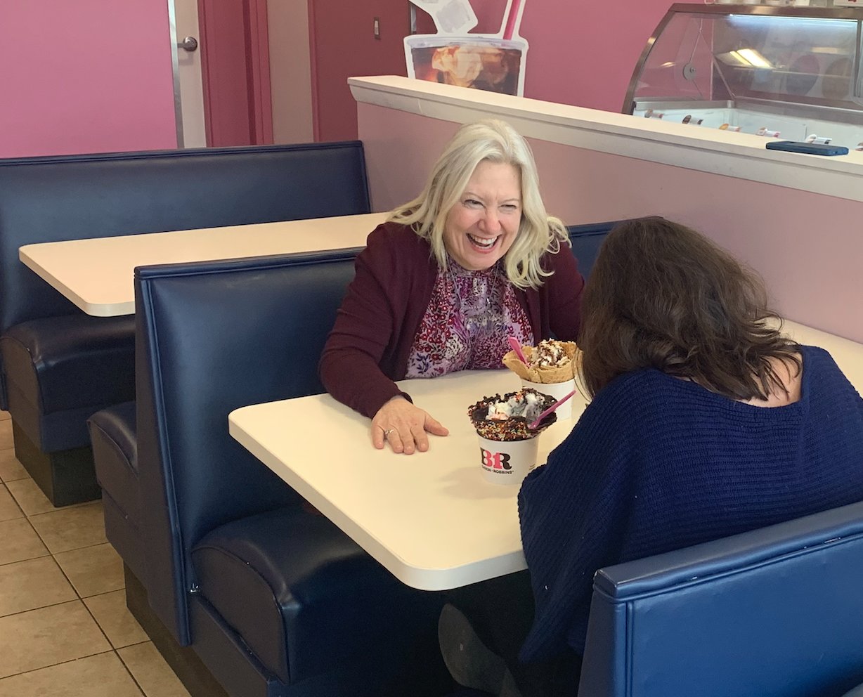 Stacy Shaw interviews Mary Alphs, owner of Baskin Robbins in Gainesville.