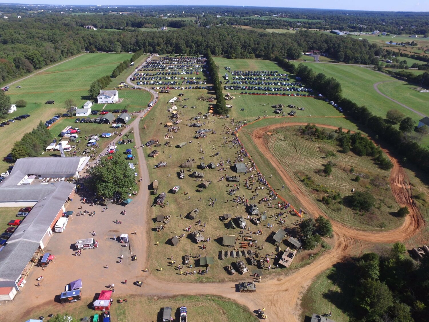 Aerial view of the American Wartime Experience Museum open house, 2022.