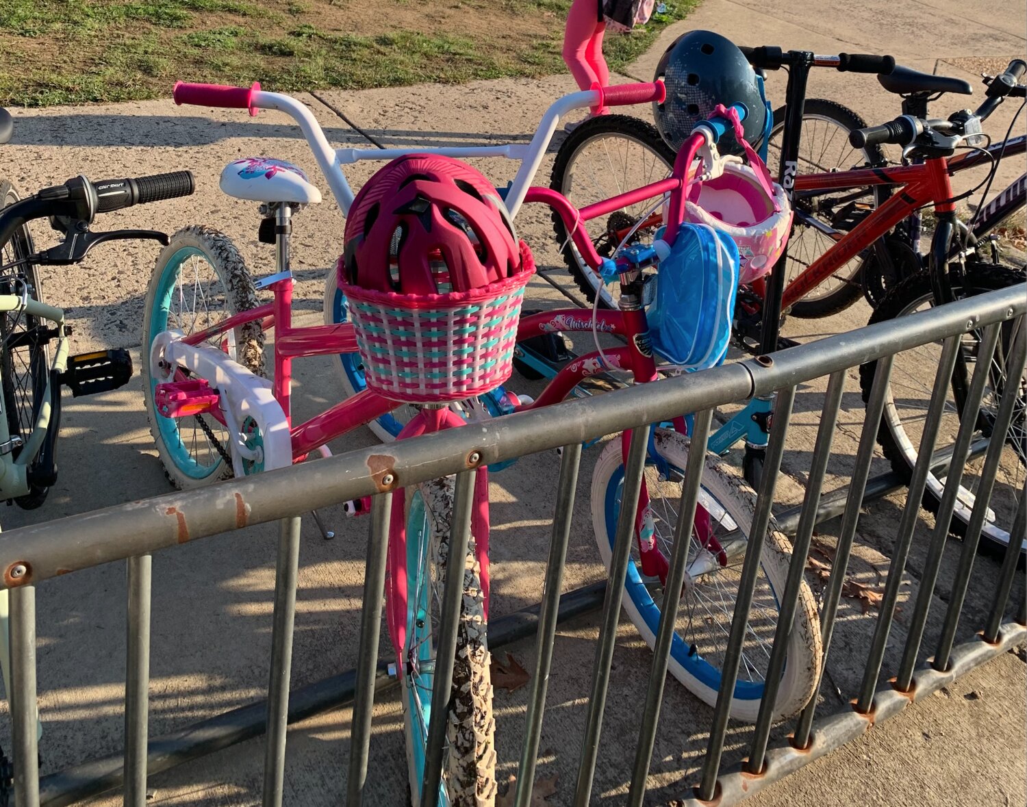 While many students bike to school every day, Walk to School Day encouraged car and bus riders to try biking to school for a day.