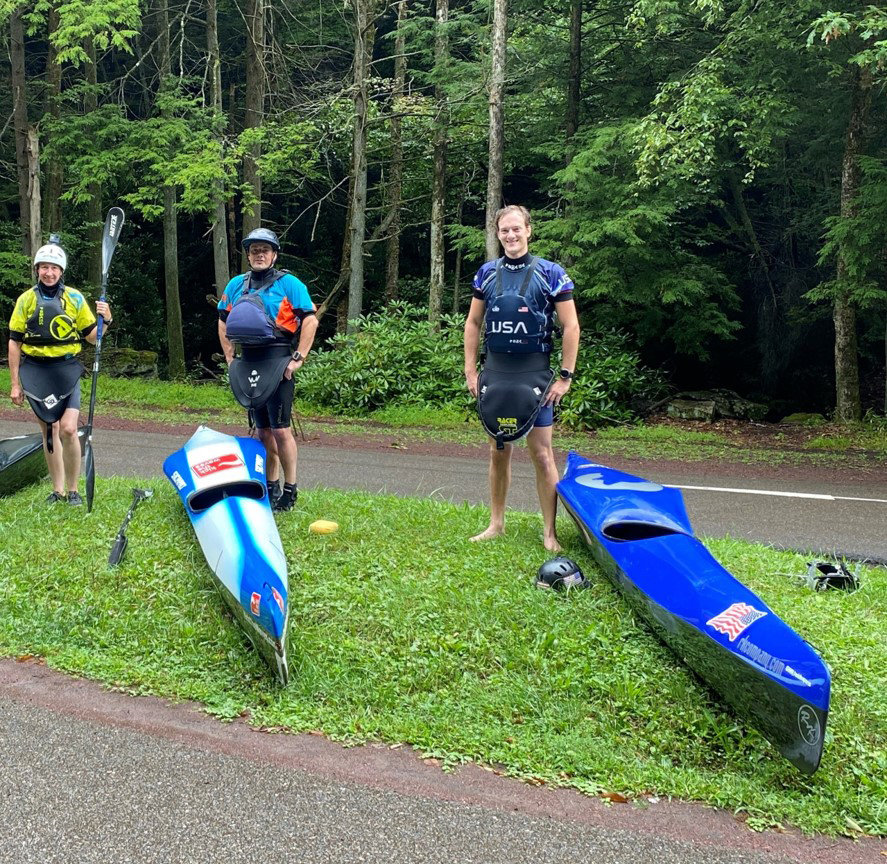 Kayakers Sandrine Degline, Graeme Biggin and Garet Strouse are among the athletes who have trained at the Wing Dam.