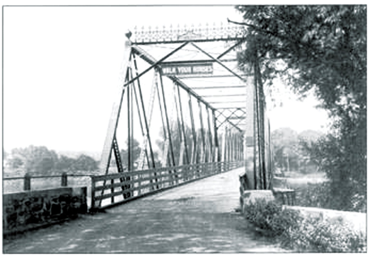 Washington Crossing Bridge shortly after 1905 opening under private toll company.
