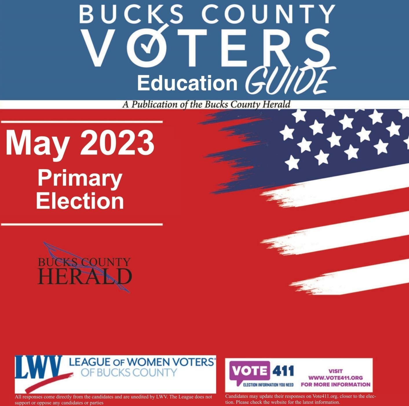 Bucks County Voters Education Guide: May 2023 Primary Election cover