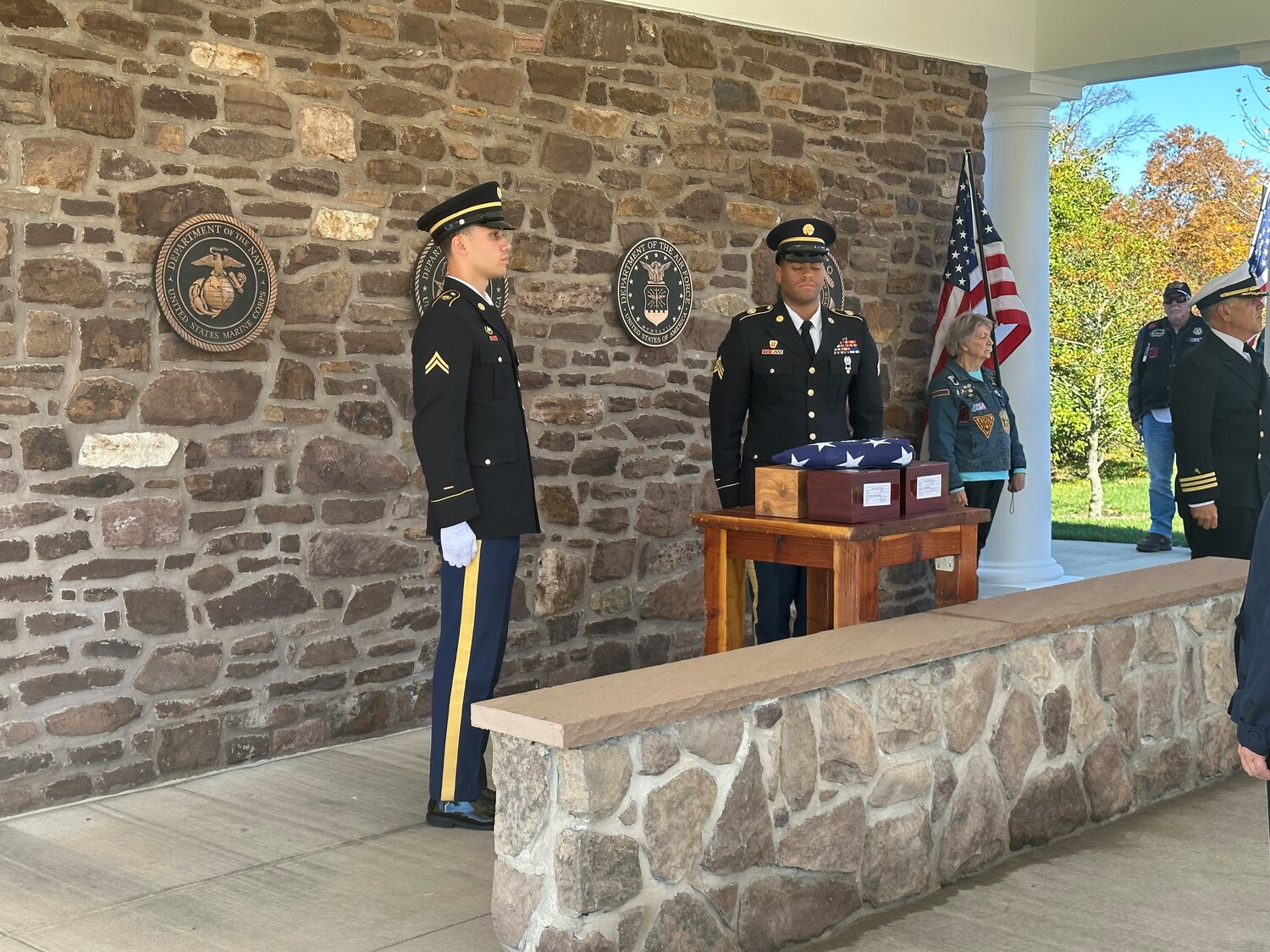 A 2022 Unattended Veterans Service takes place at Washington Crossing National Cemetery in Bucks County.