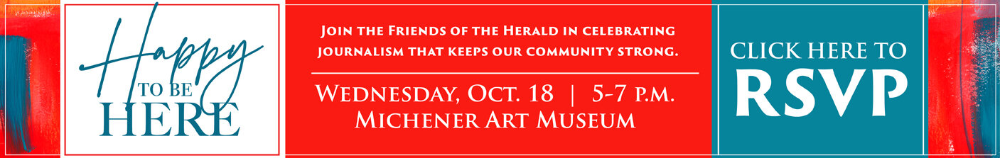 RSVP to the Bucks County Herald Foundation Celebration. Wednesday, Oct. 18 | 5-7p.m. Michener Art Museum.