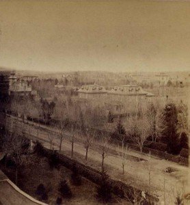 Samuel Austin’s development of Summit Street was still quite new when this circa 1866 view was taken from 25 Summit Street, facing southeast towards Wyndmoor.