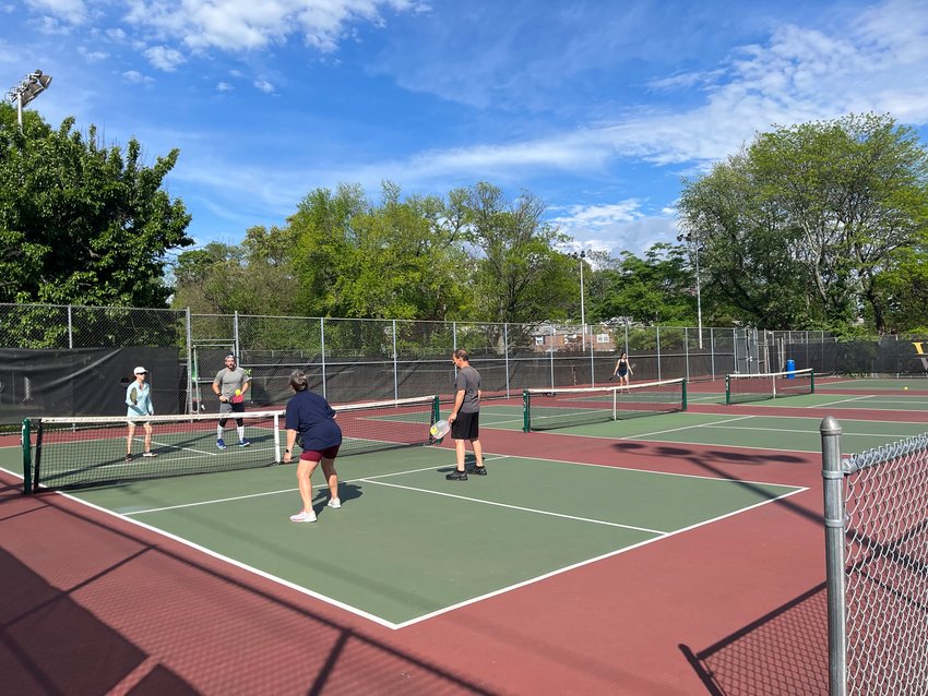 Players who use the pickleball courts at the Water Tower Recreation Center love the sports, which is growing in popularity nationwide. Photo by Carla Robinson