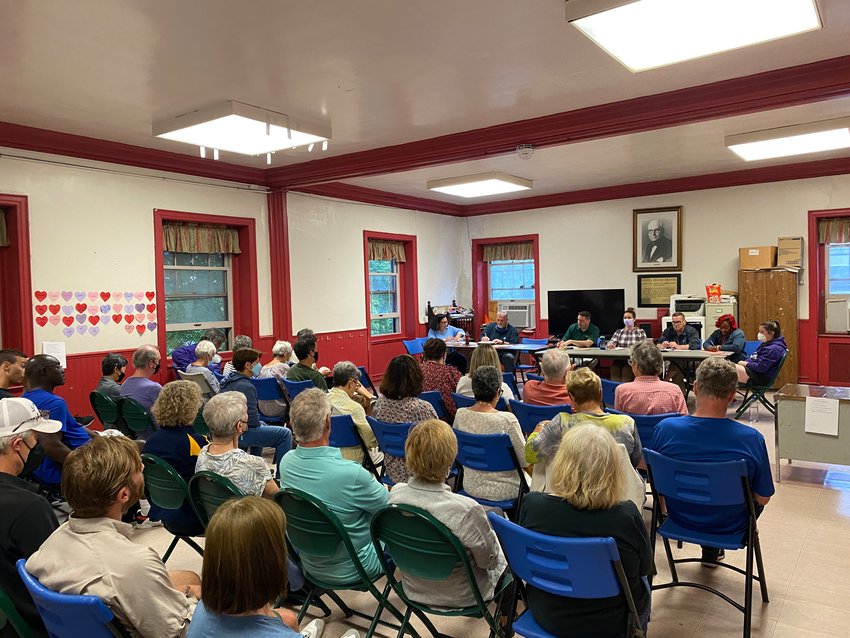 Residents and pickleballers packed the Water Tower Recreation Center&rsquo;s upstairs multipurpose room for a community meeting about excessive noise coming from the rec center&rsquo;s pickleball courts.