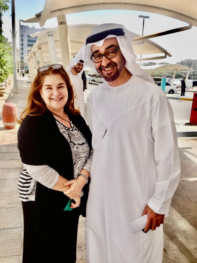 Beth Rupp is seen here with Mohammed bin Zayed Al Nahyan, who was elected president of the United Arab Emirates.on May 14, following the death of his brother, Khalifa, on the previous day.
