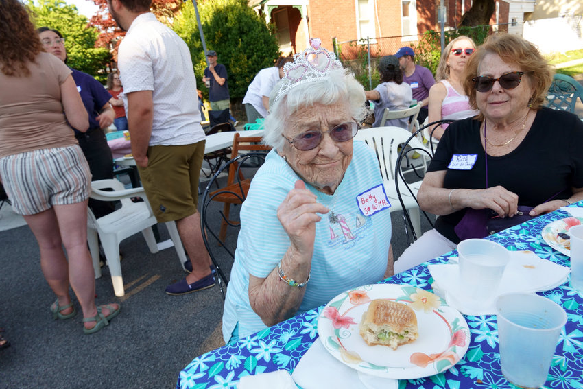Cresheim Village Neighbors celebrated its 50th year of &lsquo;Walk &amp; Talk&rsquo;, the neighborhood&rsquo;s big annual multi-block party this past weekend. Topping off the event was the &quot;crowning&quot; of its most senior - and spry - neighbor, Betty Trout, who will be 97 this August.