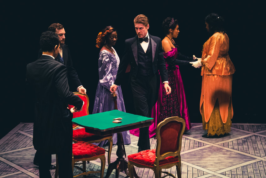 Dax Richardson as Armand, Liam Mulshine as Gaston, Deanna S. Wright as Olimpe, Lee Thomas Cortopassi as The Count De Varville, Billie Wyatt as Camille &amp; Zuhairah McGill as Prudence.