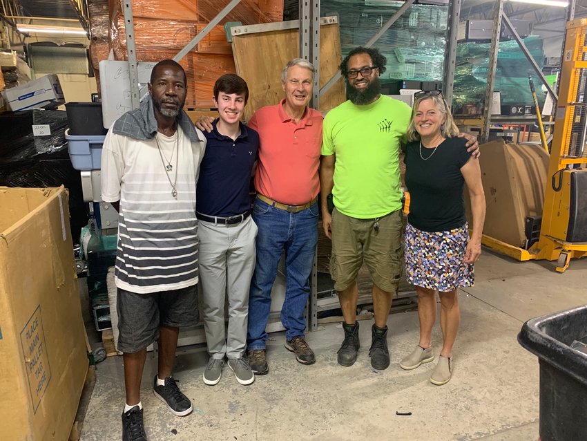 The PAR team at Boyer Sudduth Environmental Consultants. From left to right, they are Bill Allen, intern Harrison Lundy, PAR founder and president George Limbach, general manager Maurice Q. Jones, and consultant Mary Ann Boyer.