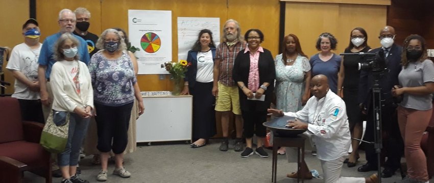 &ldquo;Creative Coping,&rdquo; a community event at the Chestnut Hill Library last Wednesday which dealt with the topic of how to heal from trauma, was sponsored by Weavers Way, Kilian&rsquo;s Hardware and Philadelphia Community Acupuncture.