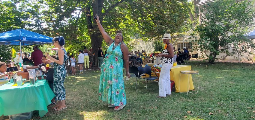 Erika Johnson, of Black + Planted, celebrates the success of her second Jabali Jungle plant pop-up event held this year at Wyck Historic House, Garden and Farm in Germantown.