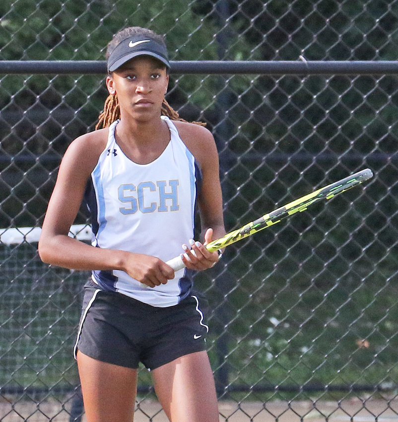 Blue Devils freshman Leah Thomas has been a dominating presence at number one singles.