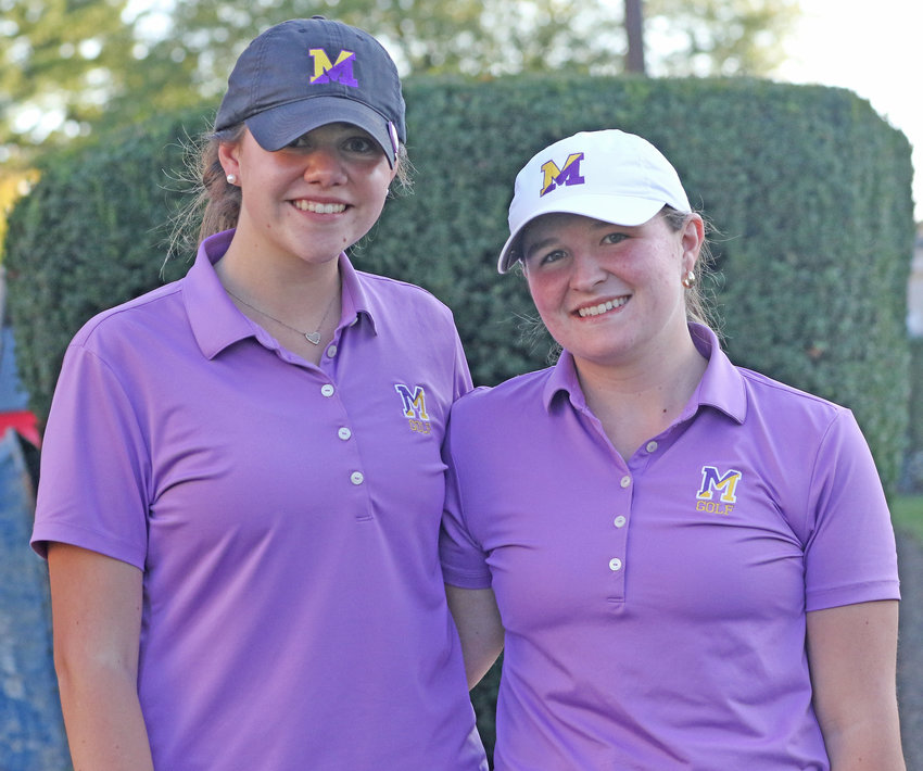 The Mount's 2022 golf team captains are seniors Emma McGrath (left) and Gabi Courtney.