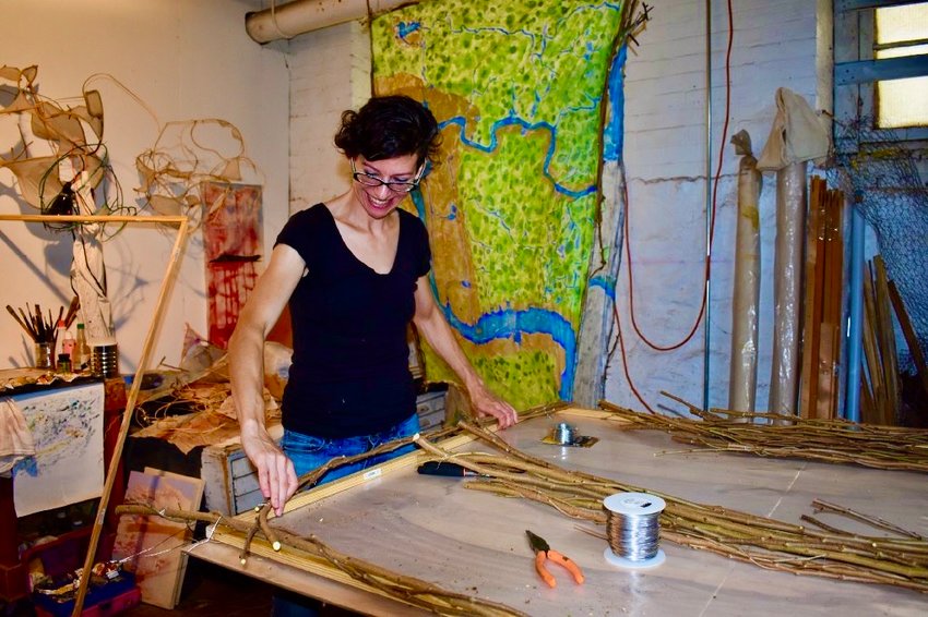 Influenced by ecology and environmentalism, artist Nicole Donnelly, now exhibiting at Allens Lane Art Center, has created projects including a public art installation for Franklin Delano Roosevelt Park in South Philadelphia that sheds light on climate change.