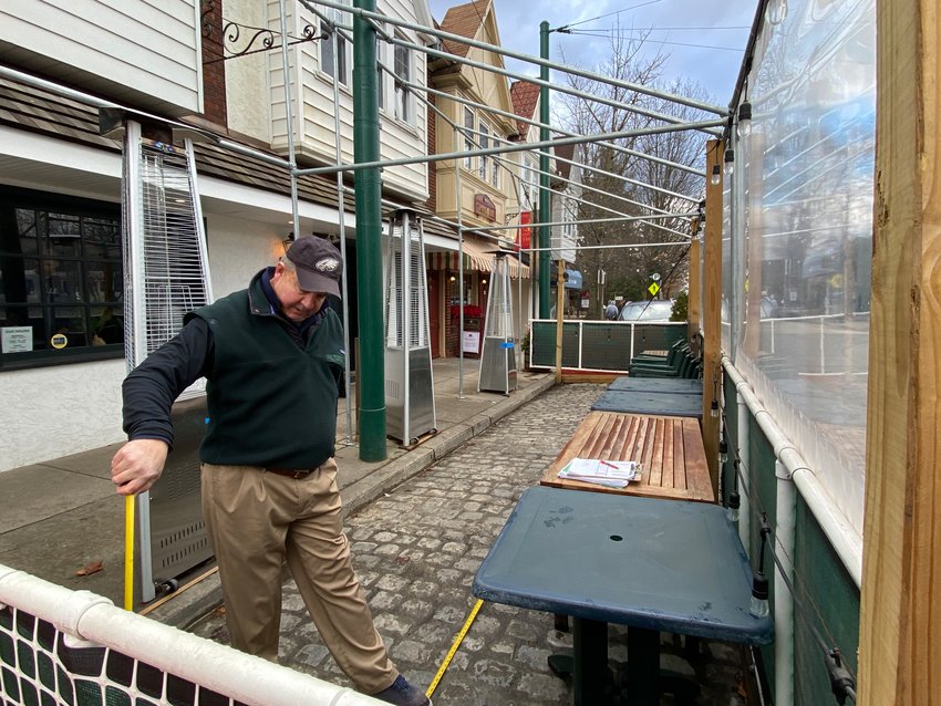 Joe Pie, husband of McNally&rsquo;s Tavern co-owner Anne McNally, deconstructs the restaurant&rsquo;s popular streetery, which doesn&rsquo;t comply with new regulations for outdoor eateries.