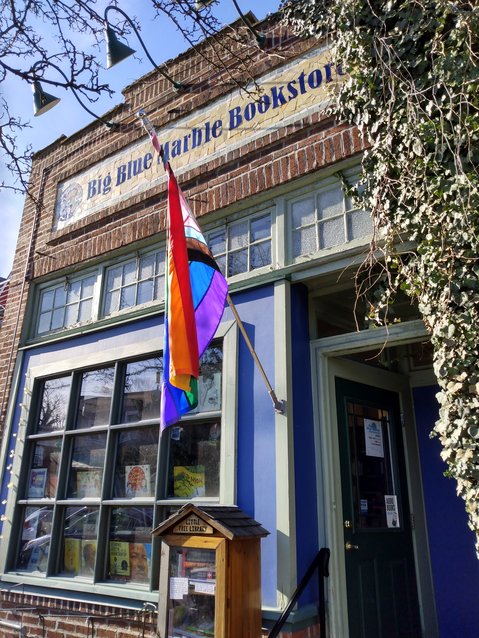 Big Blue Marble Bookstore in Mt. Airy is celebrating its 18th anniversary with a new look that offers customers a calming atmosphere.