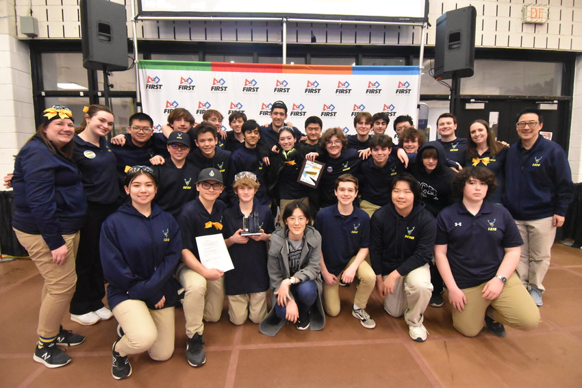Springside Chestnut Hill Academy will host a FIRST regional robotics competition this weekend for 31 teams from the tri-state area. Team 1218 is pictured here at the FIRST tournament held recently at Hatboro-Horsham High School. Visitors are welcome: www.sch.org.