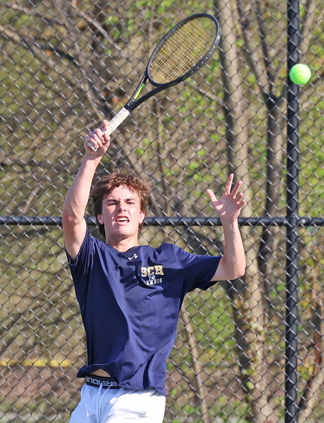 Sophomore Andrew Blum is holding down the first singles spot this season for Springside Chestnut Hill.