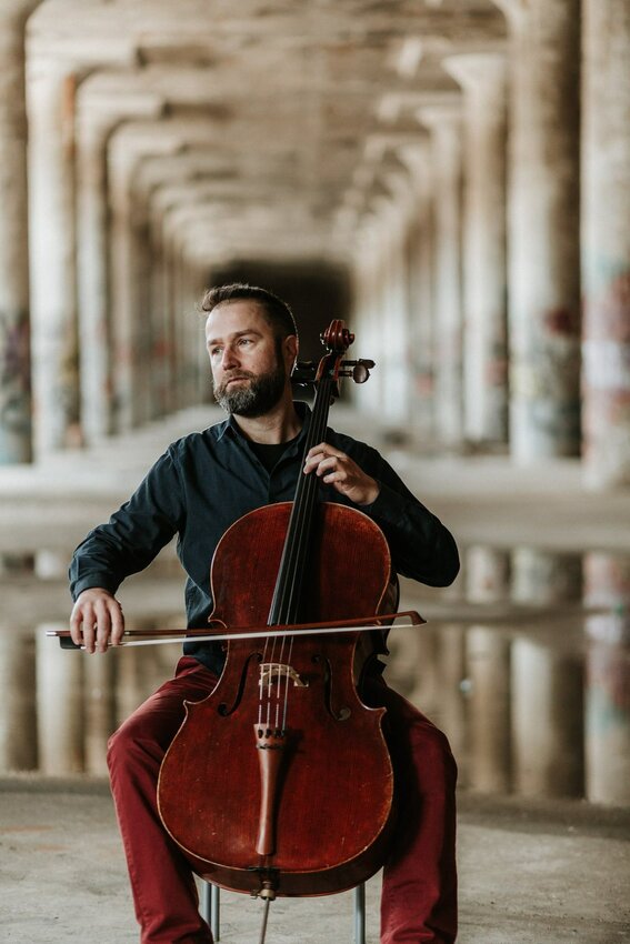 Cellist Eric Coyne will be playing at Chestnut Hill College.