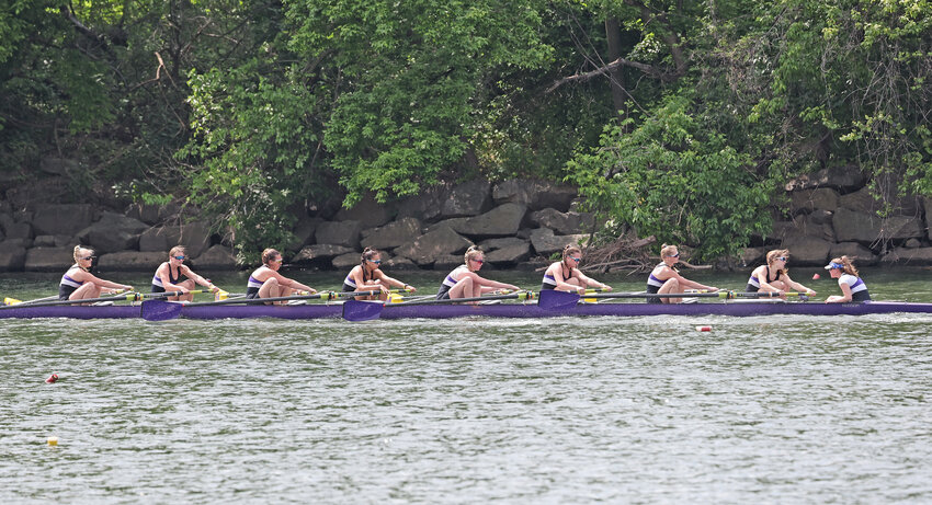 A victory by the senior eight completed Mount St. Joseph's sweep of the four major eights races at the Stotesbury Cup Regatta.