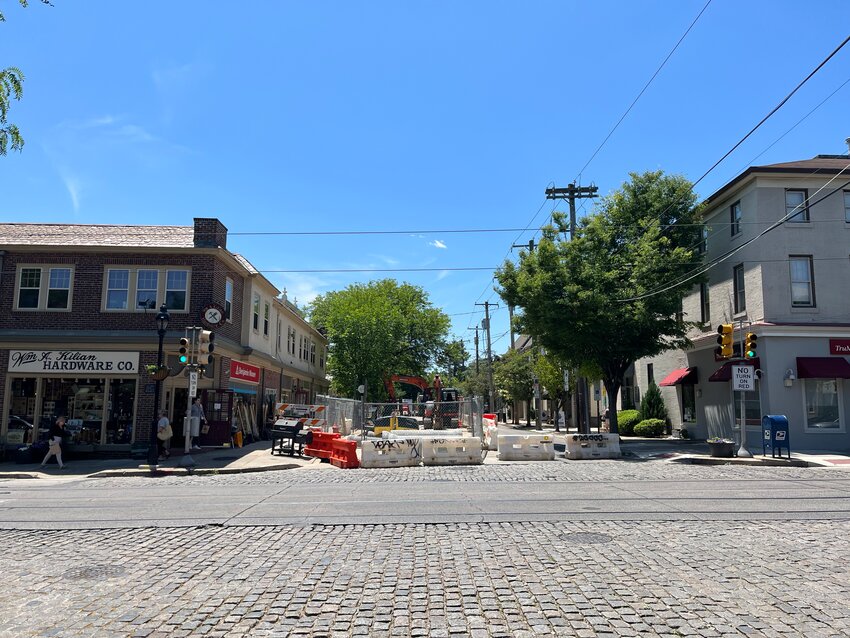 The two-month-long street closure of the block of Highland Avenue that runs by Kilian&rsquo;s Hardware store may finally be coming to an end.   According to Henry O&rsquo;Reilly, owner of the property at 30 W. Highland Ave., which is now being developed into a series of townhouses, the site contractor anticipates having the street work finished sometime this week.  &ldquo;After that, there&rsquo;s one more plan that the city has to give us the okay on,&rdquo; he said. &ldquo;We anticipate being able to open the street back up and then, at some future date, have to close it again for the city sewer tie-in.&rdquo;  O&rsquo;Reilly said the project has been slowed by the fact that the ground underneath much of Chestnut Hill is very rocky &ndash; replete with its trademark Wissahickon Schist.  &ldquo;That&rsquo;s Chestnut Hill,&rdquo; he said. &ldquo;There&rsquo;s a lot of rock there.&rdquo;  The project replaces what had been a roughly 5,000-square-foot office building on a .4-acre site with a 10,000-square- foot complex of eight townhouses, each of which has a two-car garage.