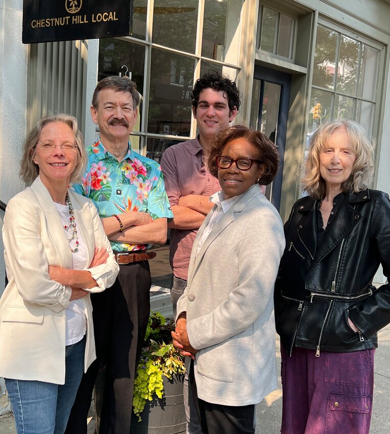 The Local&rsquo;s winning editorial team includes, (from left to right) Editor Carla Robinson, Features Editor Len Lear, Reporter Tom Beck, Assistant Editor Kristin Holmes and Stacia Friedman, a regular contributor.