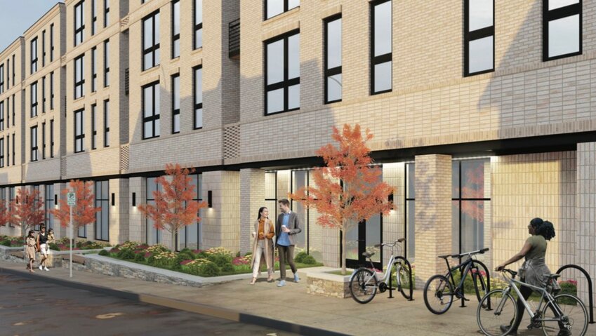 The five-story, 157,000-square-foot apartment building now being proposed for 42-68 Church Lane in Germantown would have 125 units and 93 parking spaces.
