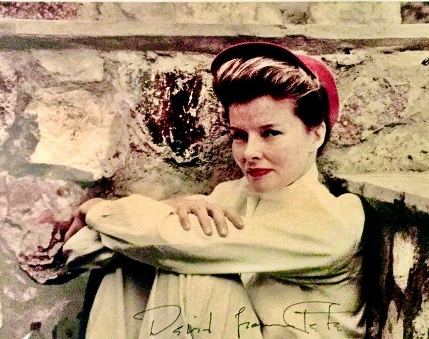 Katharine Hepburn signed this photo at the bottom, &ldquo;David from Kate.&rdquo; Hepburn sent thousands of handwritten letters to the late Chestnut Hill Realtor David Eichler during their 64-year correspondence.
