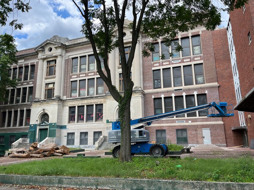 Construction crews began showing up at the shuttered Germantown High School this summer.