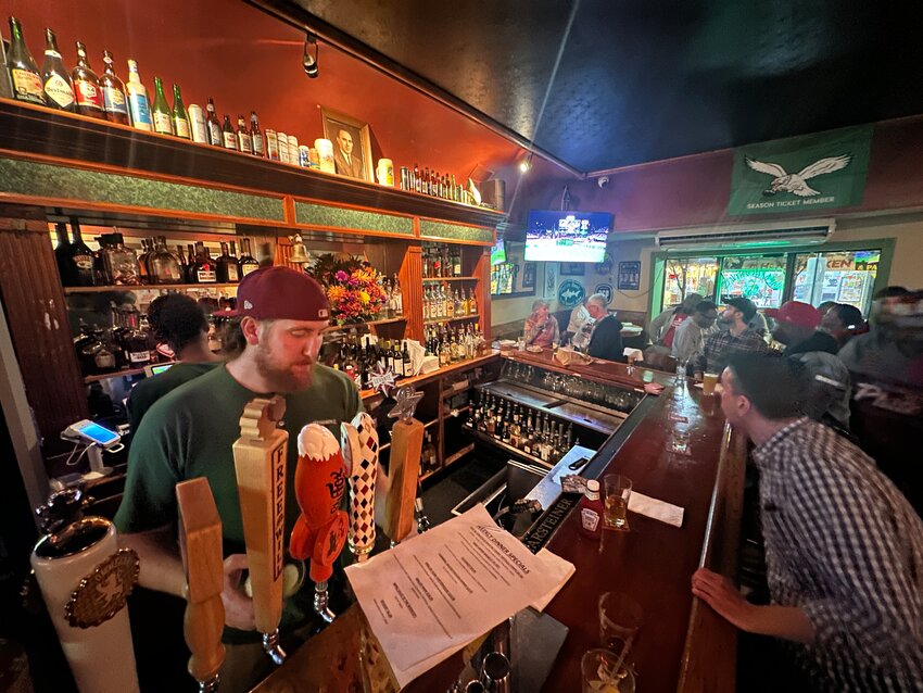 The atmosphere at McMenamin's Tavern was subdued for much of Monday night as the Phillies failed to generate offense against the Arizona Diamondbacks in game six of the National League Championship Series.