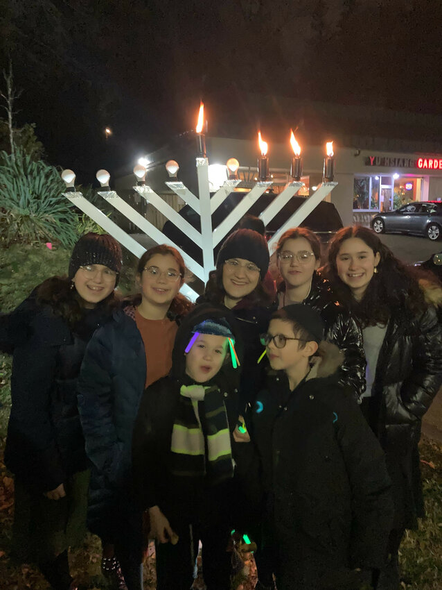 Residents gathered last year to celebrate the annual lighting of the community menorah at Cliff Park.