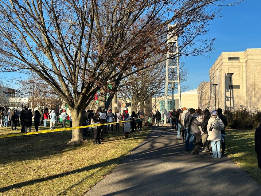 People showed up at Biden&rsquo;s campaign launch event at Montgomery County Community College last week both to support and hear the sitting president and also to protest the U.S. support of Israel in its war against Hamas.