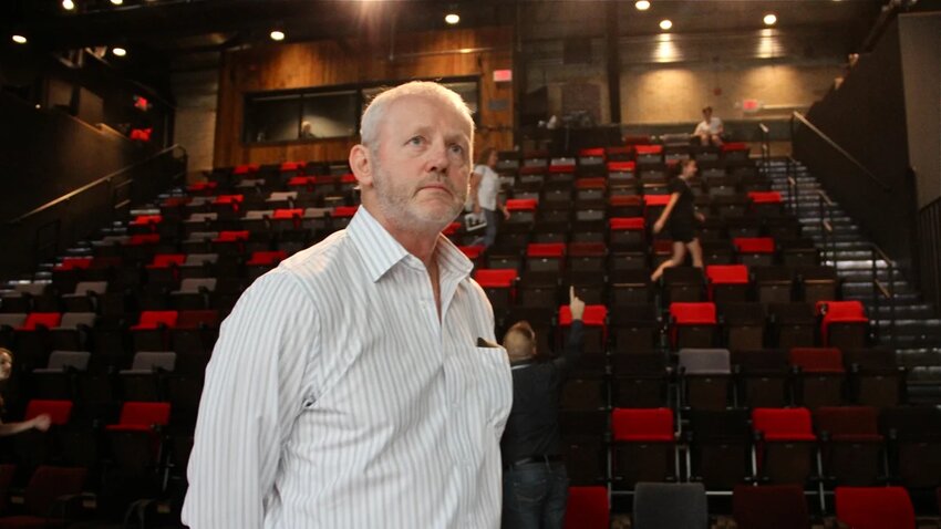 Actor David Morse, of Chestnut Hill, paces the performance space at the Fringe Arts Building before his 2014 performance of &ldquo;White Rabbit, Red Rabbit.&rdquo;
