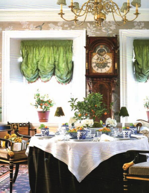 Balloon shades can add layered interest to a room.