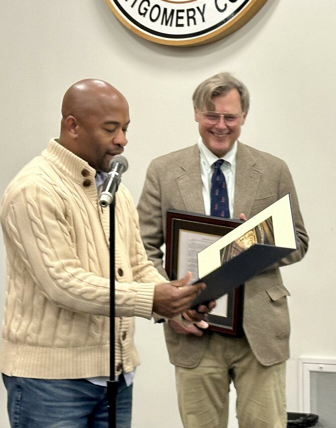 Baird Standish, of Wyndmoor, was recently recognized for his 30 years of service to Springfield Township, including 20 years as a township commissioner and two-time president of the board as well as past vice president and long-term liaison to the Planning Commission, representing Ward 5. State Rep. Napoleon Nelson presented Baird with a commendation.