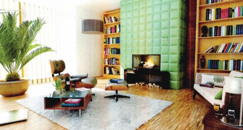 A modern space with all the right elements: balance, proportion, color and style.