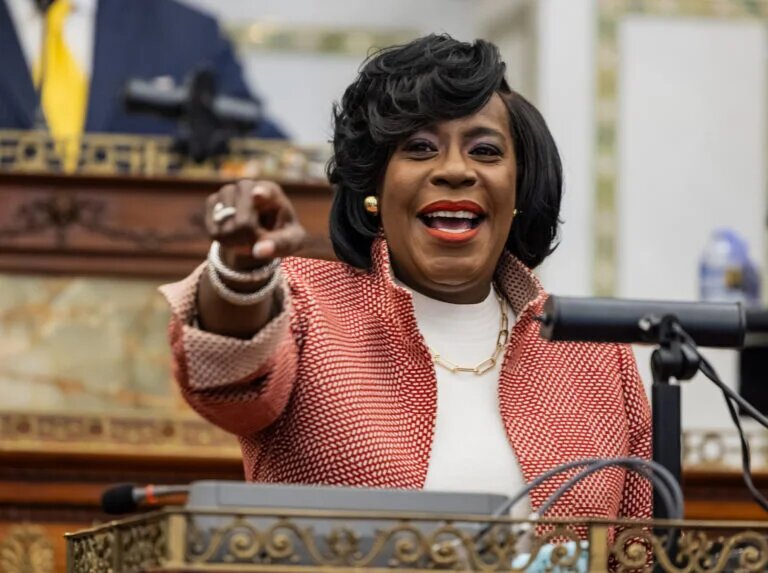 Philadelphia Mayor Cherelle Parker delivered her first budget address to City  Council on March 14.