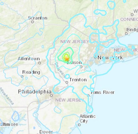 At 4.8 on the Richter scale, last Friday's earthquake was centered in Hunterdon County, N.J., about 60 miles northeast of Philadelphia.