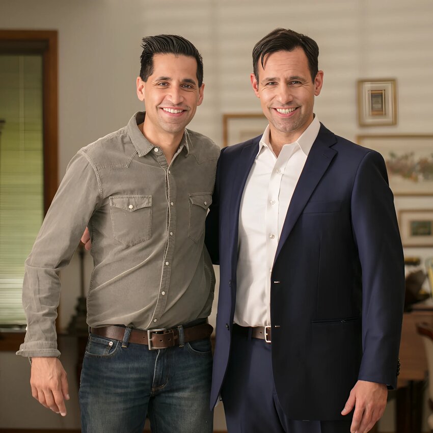 Joe Khan (right), a former member of St. Martin-in-the-Fields Episcopal Church in Chestnut Hill for 14 years, is running for the Democratic nomination for Pennsylvania attorney general in the April 23 election. His brother, Tarik Khan (left), is a Democratic state representative whose district includes parts of Chestnut Hill.