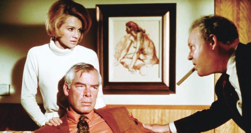 The Chestnut Hill Film Group hosts its weekly Tuesday Night at the Movies program with a showing of the crime thriller &ldquo;Point Blank,&rdquo; at 7 p.m. May 7, at Woodmere Art Museum. The 1967 film stars Lee Marvin (center), and Angie Dickinson (left).
