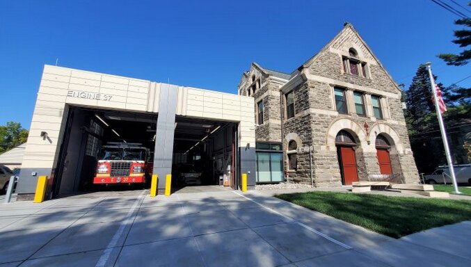 The Engine 37 firehouse on Highland Avenue, which had a $10 million renovation and expansion, is the oldest continuously operated firehouse in Philadelphia. Its main building was built in 1894.